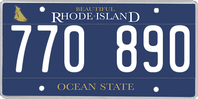 RI license plate 770890