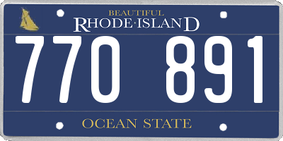 RI license plate 770891