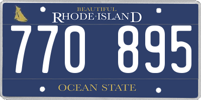 RI license plate 770895