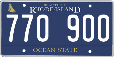RI license plate 770900
