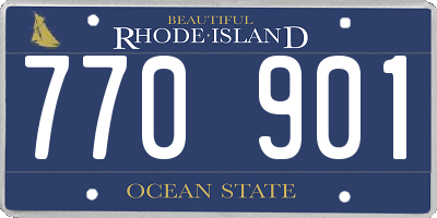 RI license plate 770901