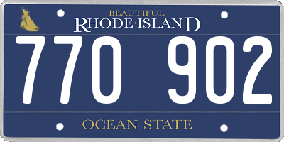 RI license plate 770902