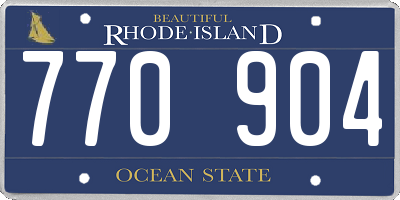 RI license plate 770904