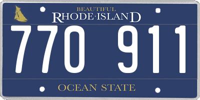 RI license plate 770911