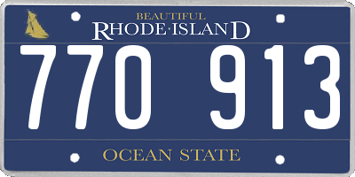 RI license plate 770913