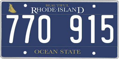 RI license plate 770915