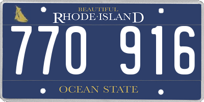RI license plate 770916