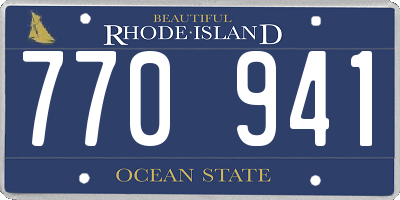 RI license plate 770941
