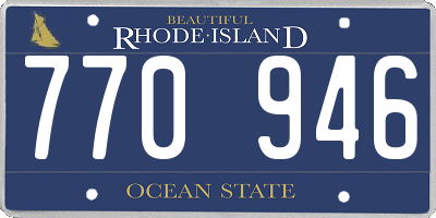 RI license plate 770946