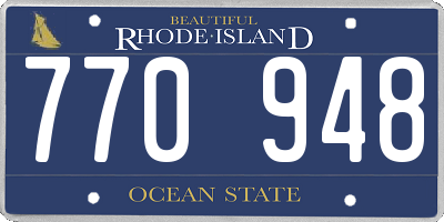 RI license plate 770948