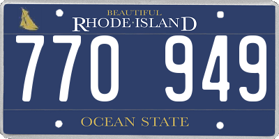 RI license plate 770949