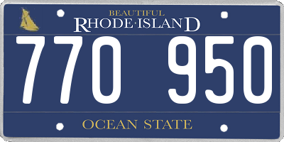 RI license plate 770950