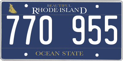 RI license plate 770955
