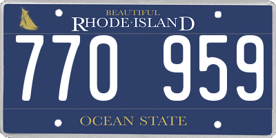 RI license plate 770959