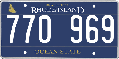 RI license plate 770969