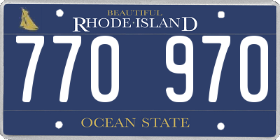 RI license plate 770970