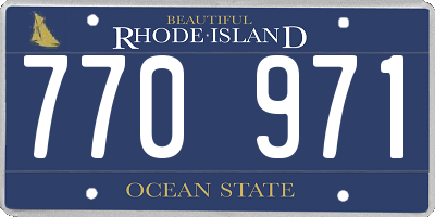 RI license plate 770971