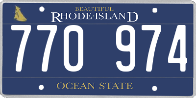 RI license plate 770974