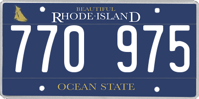 RI license plate 770975