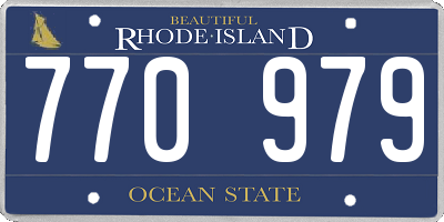 RI license plate 770979