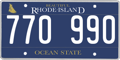 RI license plate 770990