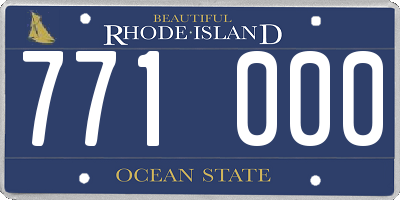 RI license plate 771000