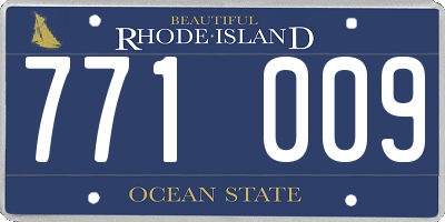 RI license plate 771009
