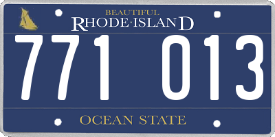 RI license plate 771013
