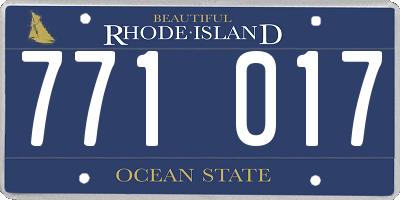 RI license plate 771017