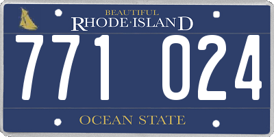 RI license plate 771024