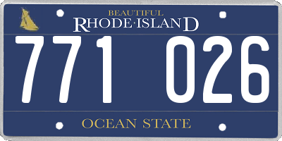RI license plate 771026