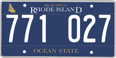 RI license plate 771027