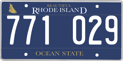 RI license plate 771029