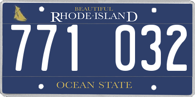 RI license plate 771032