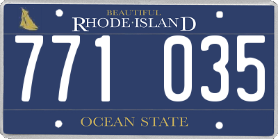 RI license plate 771035