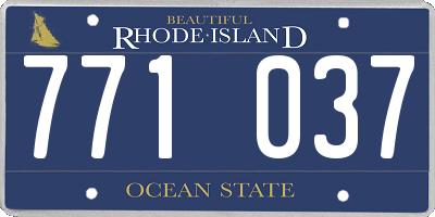 RI license plate 771037