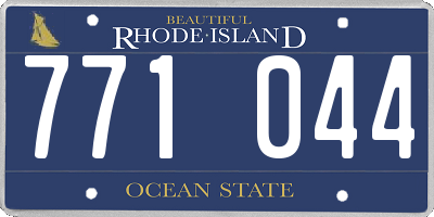 RI license plate 771044