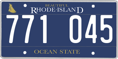 RI license plate 771045