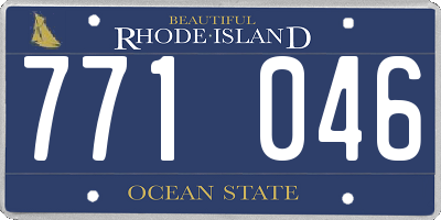 RI license plate 771046