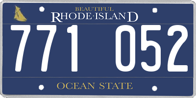 RI license plate 771052