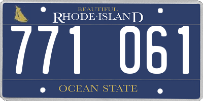 RI license plate 771061