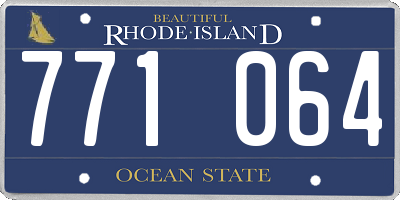 RI license plate 771064