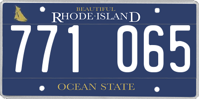 RI license plate 771065