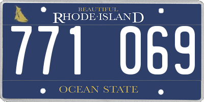 RI license plate 771069