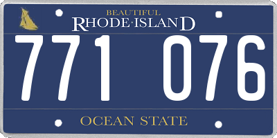 RI license plate 771076