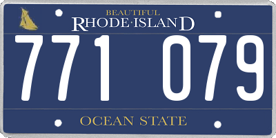 RI license plate 771079