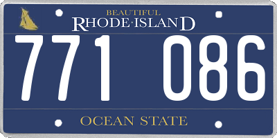 RI license plate 771086