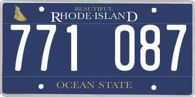 RI license plate 771087