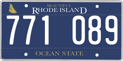 RI license plate 771089