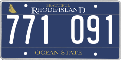 RI license plate 771091